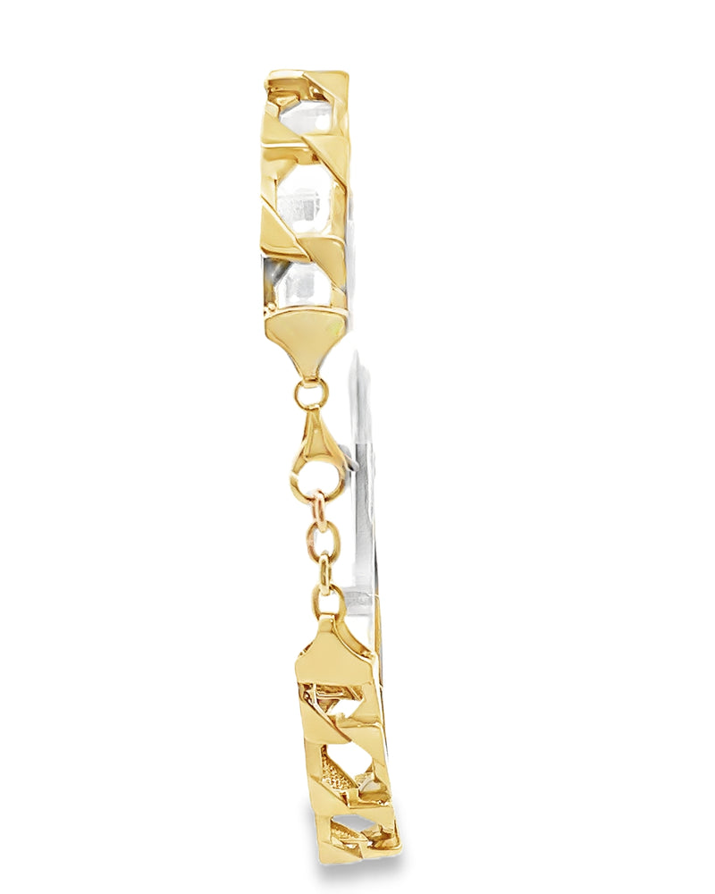 14K YG Black Onyx & Diamond Bracelet
