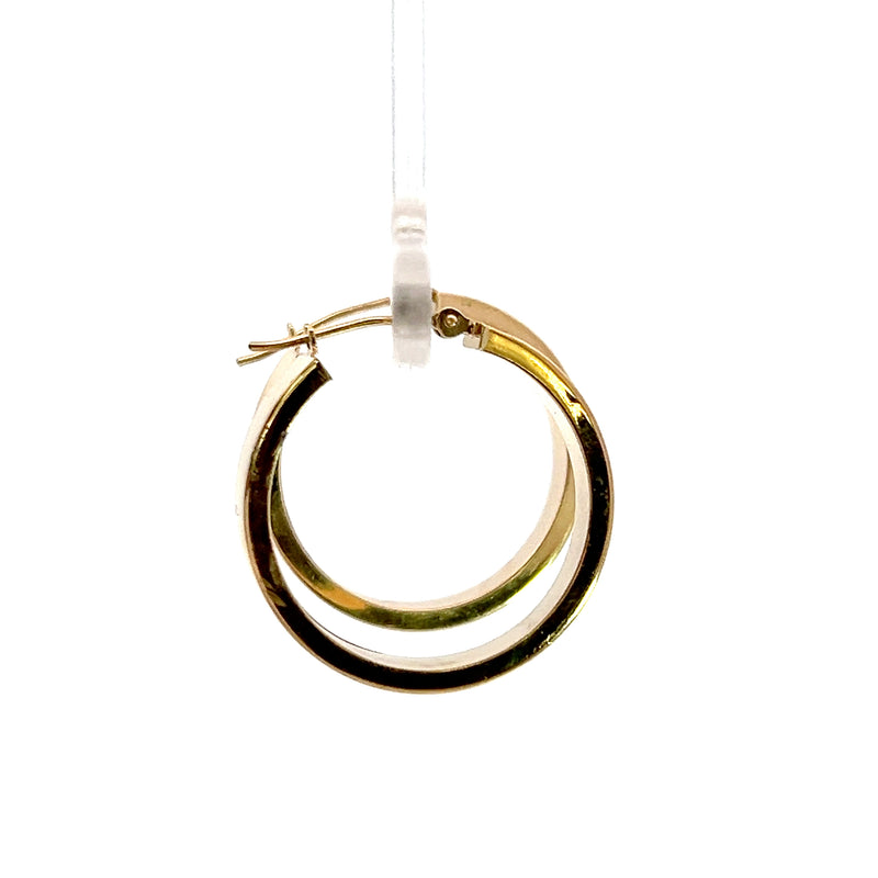 14K Yellow Gold Set of 3 Hoop Earrings