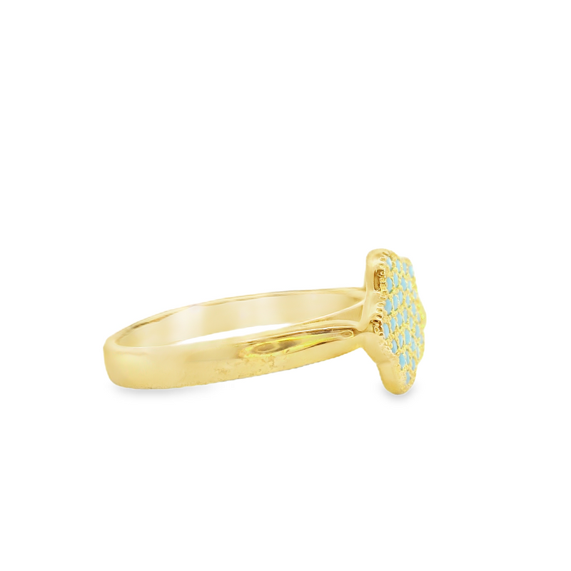 Gold Plated Turquoise Stone Ring