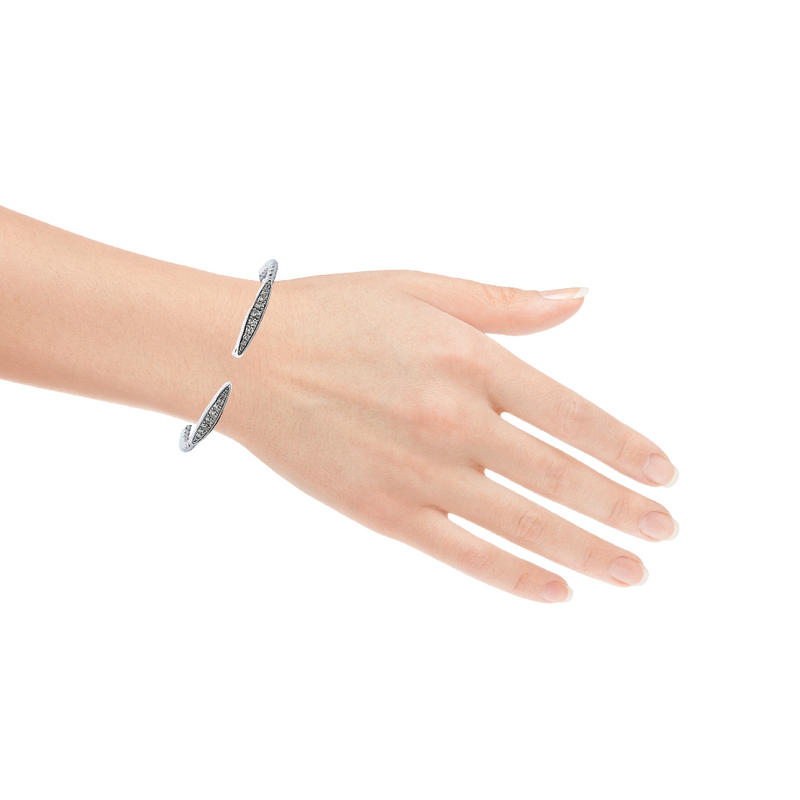 10K WG Diamond Flex Cuff Bracelet
