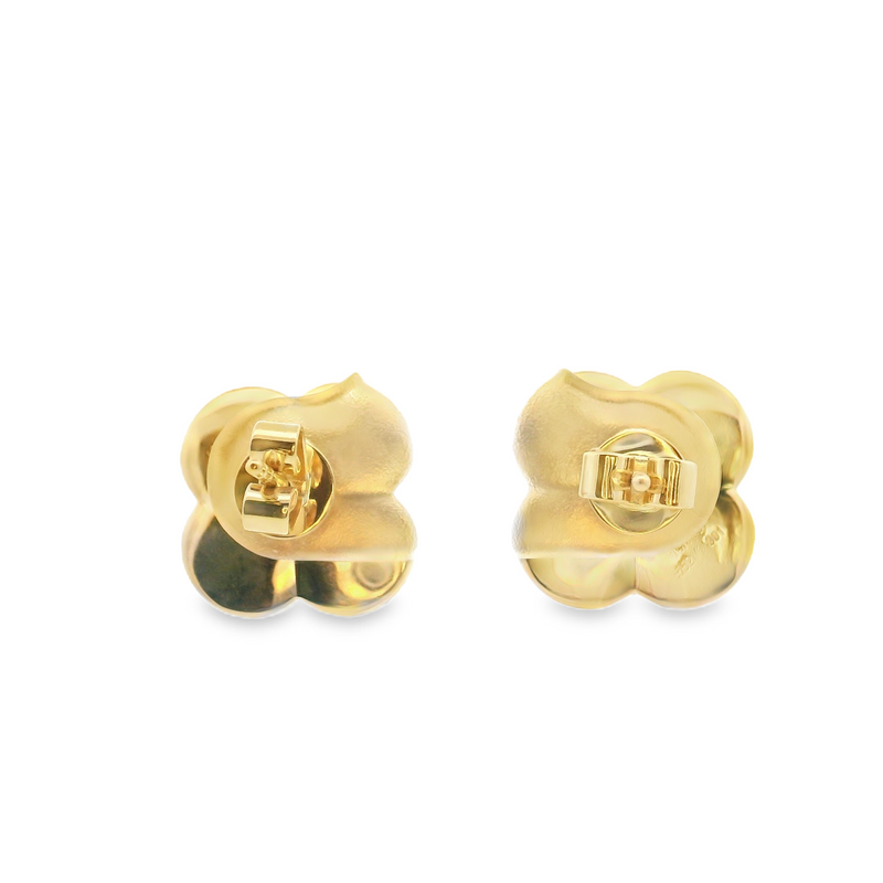 14K YG Opal & Diamond Earrings
