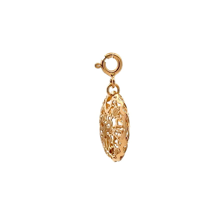 14K YG Filigree Pendant