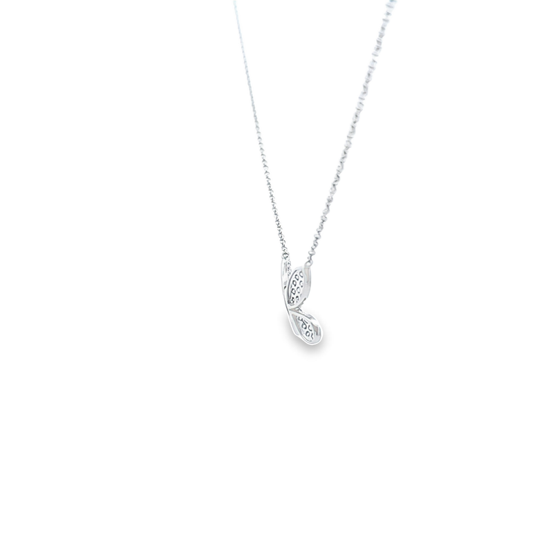 14K WG Butterfly Diamond Necklace