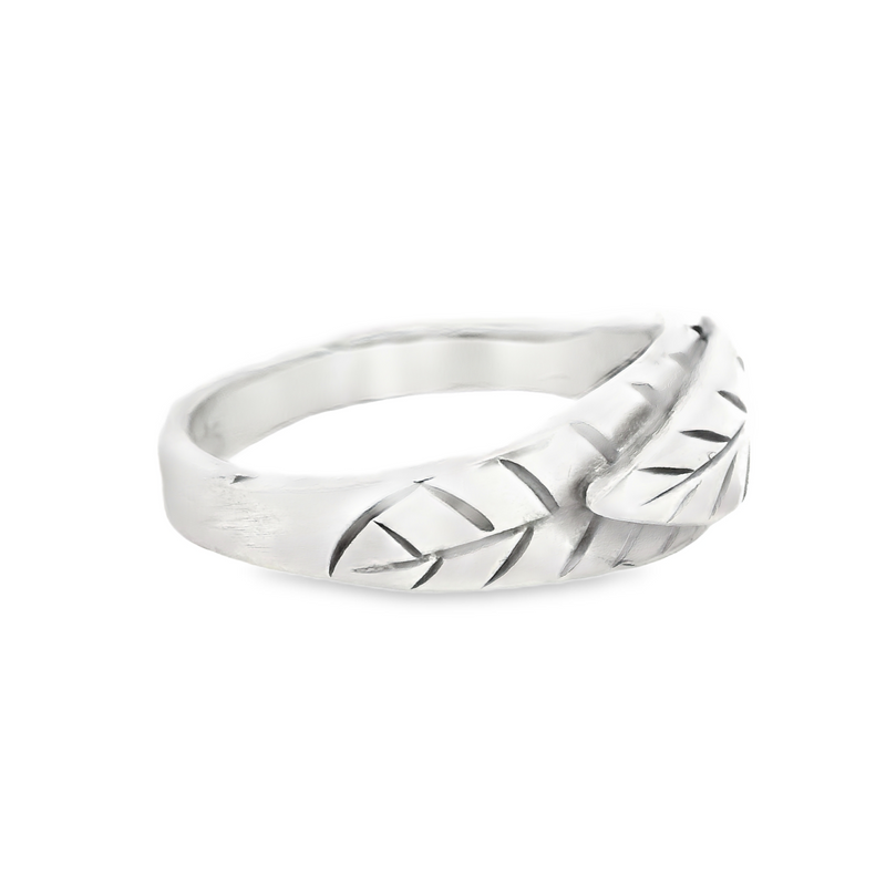 Sterling Silver Leaf Design Ring