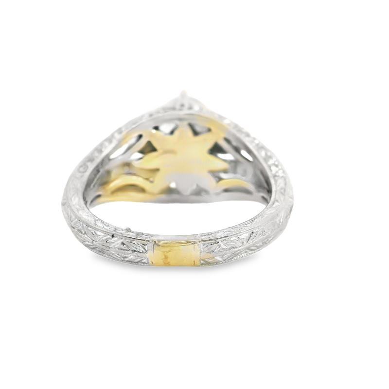 18K WG SAPPHIRE & DIAMOND ENGAGEMENT RING DIA=0.63 CT TW SAPH=0.40 CT TW (CZ CENTER CURRENTLY)