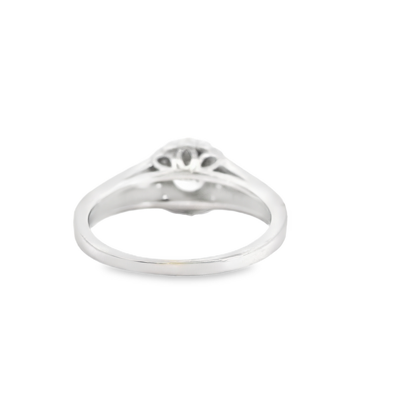 14K WG HALO DIAMOND ENGAGEMENT