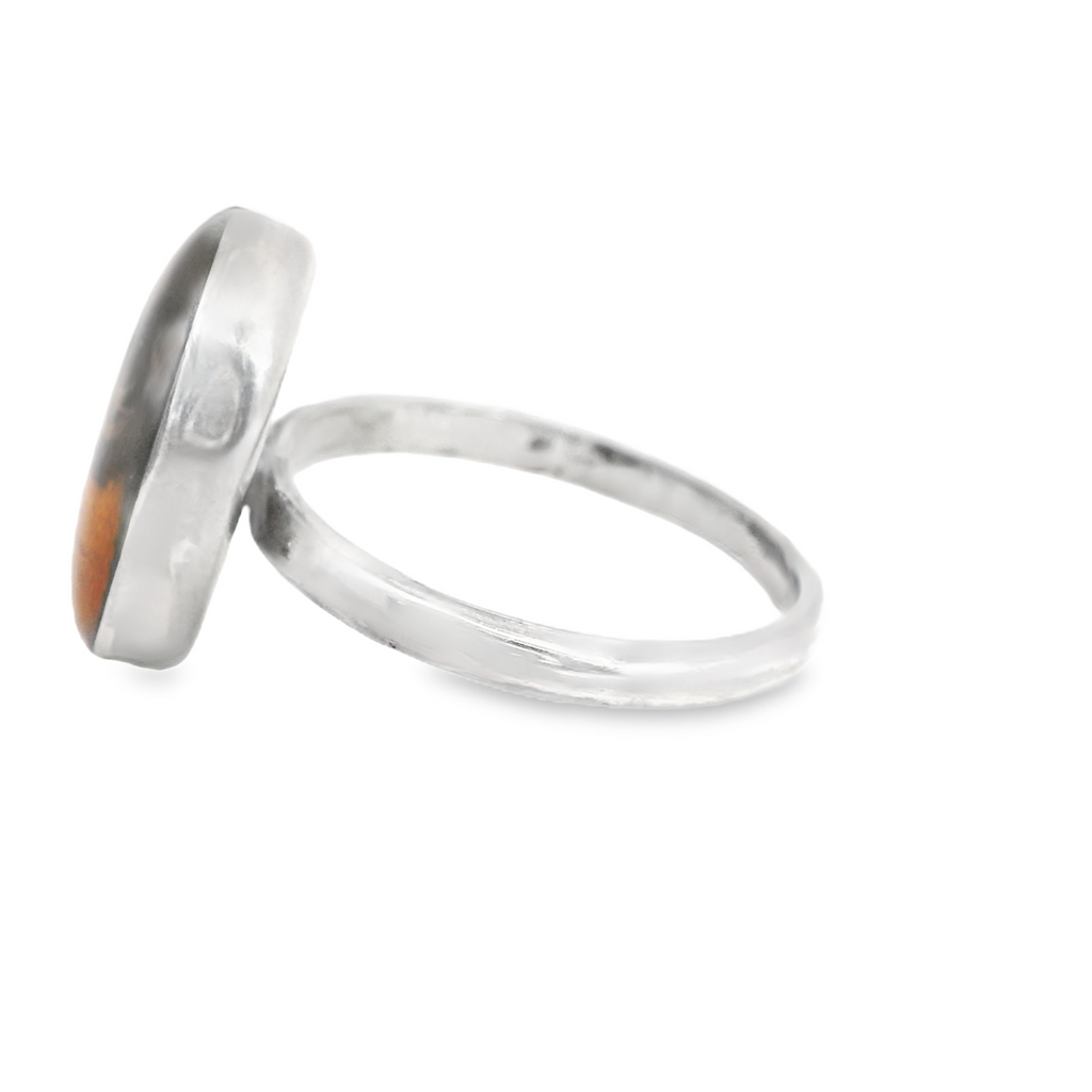 Sterling Silver Pressed Flower in Resin Ring