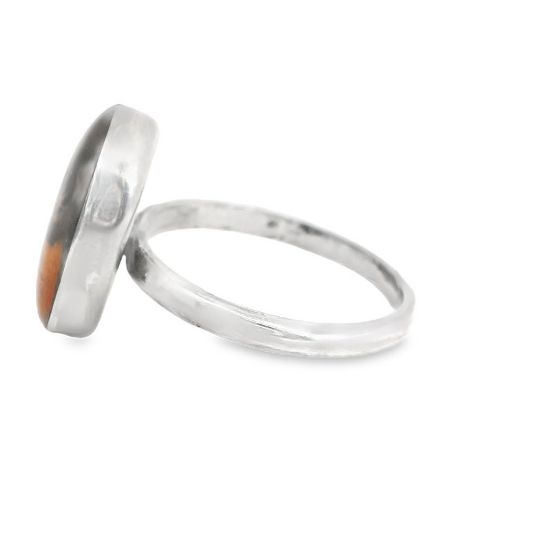 Sterling Silver Pressed Flower in Resin Ring