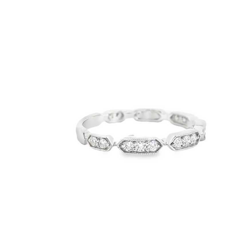 14K WG Stackable Diamond Band 0.24 ct tw