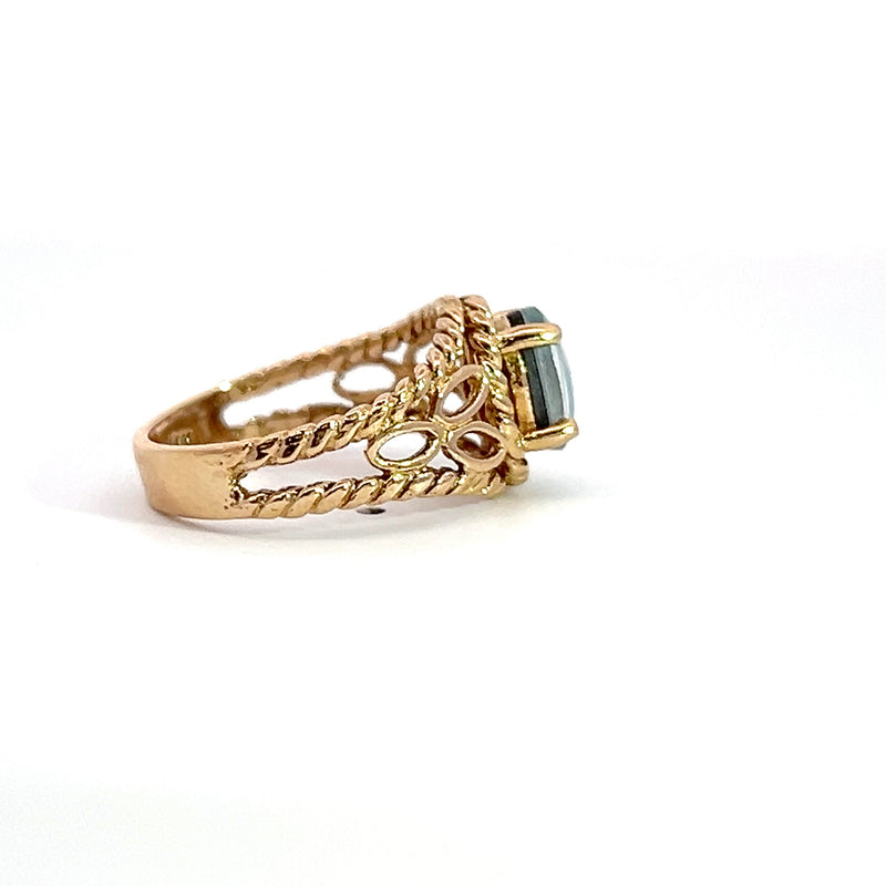 14K YG Opal Triplet Ring