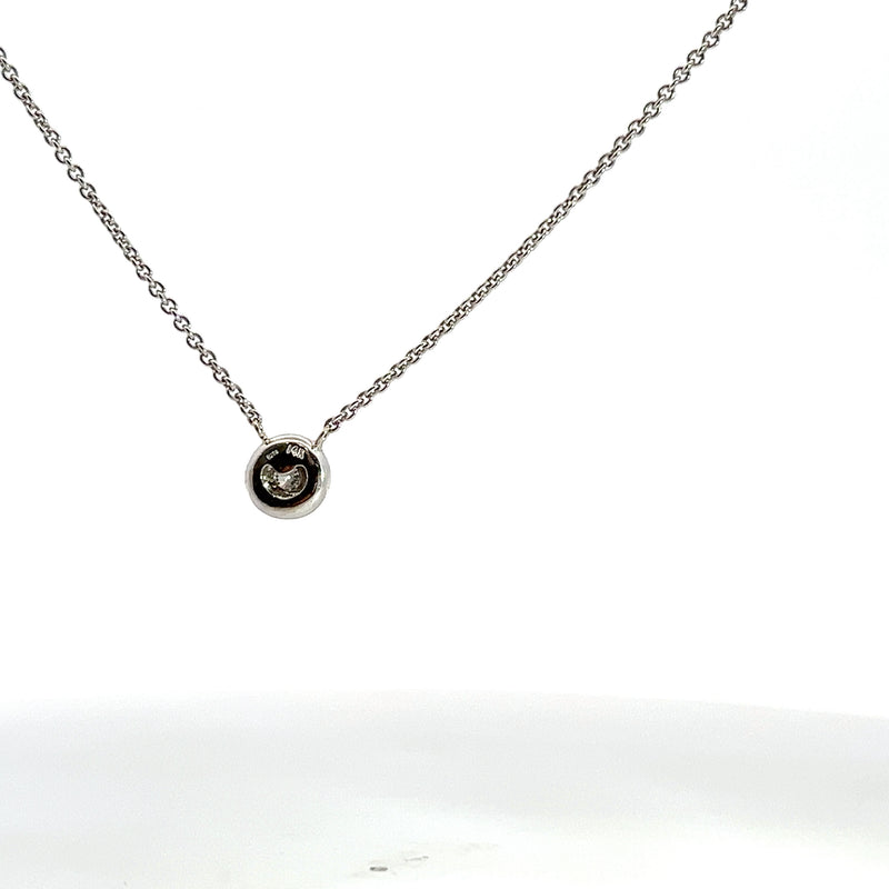 White Gold Diamond Solitaire Necklace