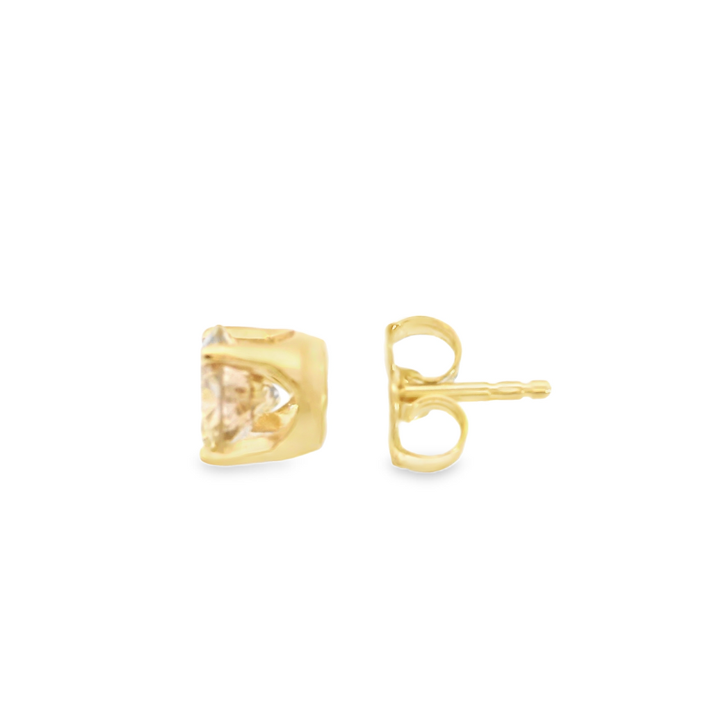 14K YG Diamond Stud Earrings 1.50 CT TW