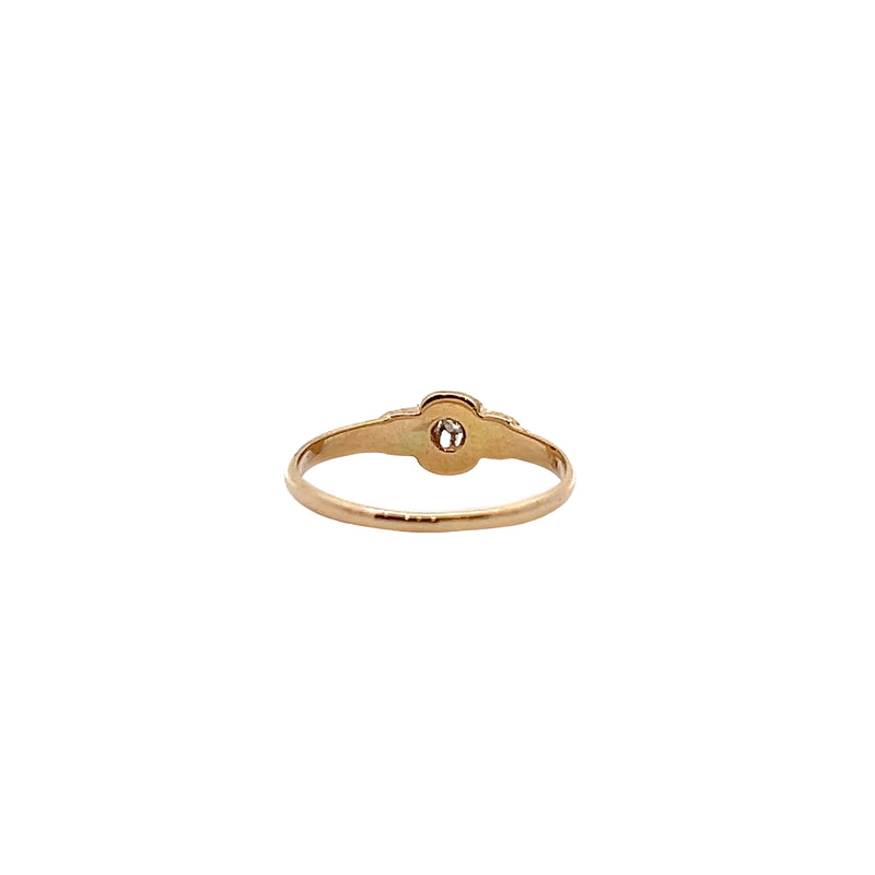 14K YG Solitaire Diamond Ring