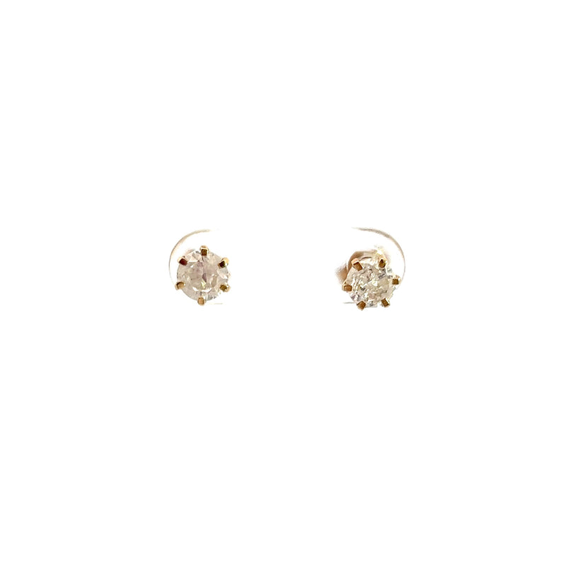 14K YG Diamond Stud Earrings 1.00 CT TW