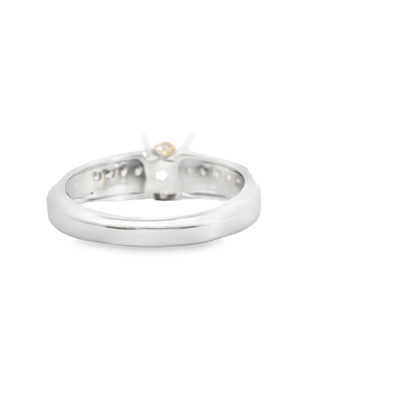 18K TT PINK/WHITE DIAMOND RING