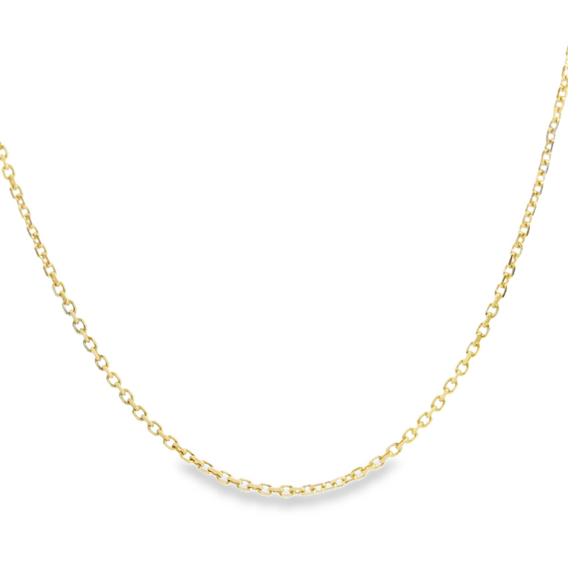 14K YG Diamond Cut Cable Chain 18"