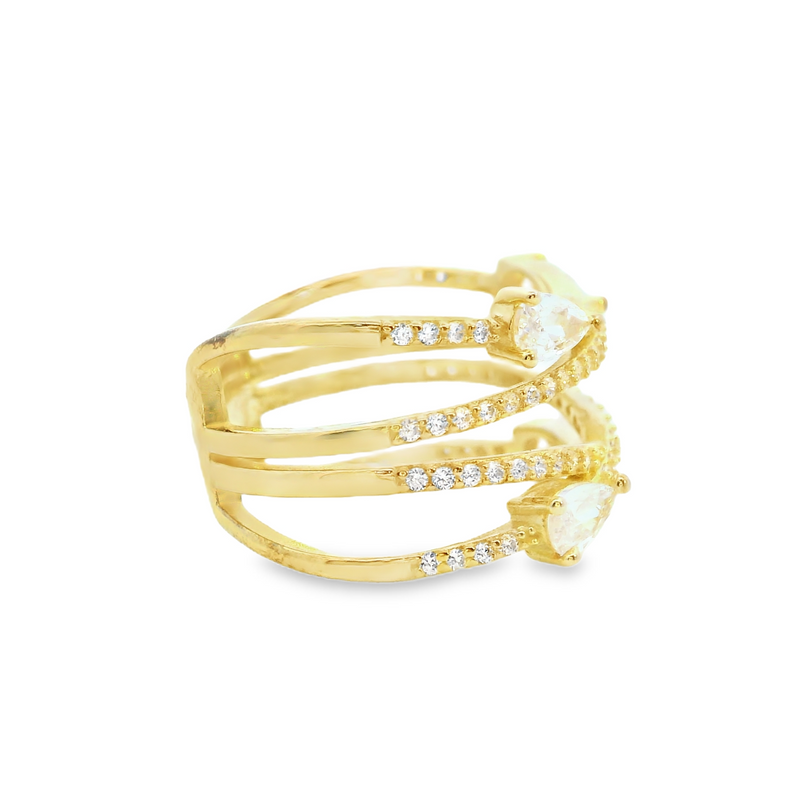 Gold Plated CZ Ring