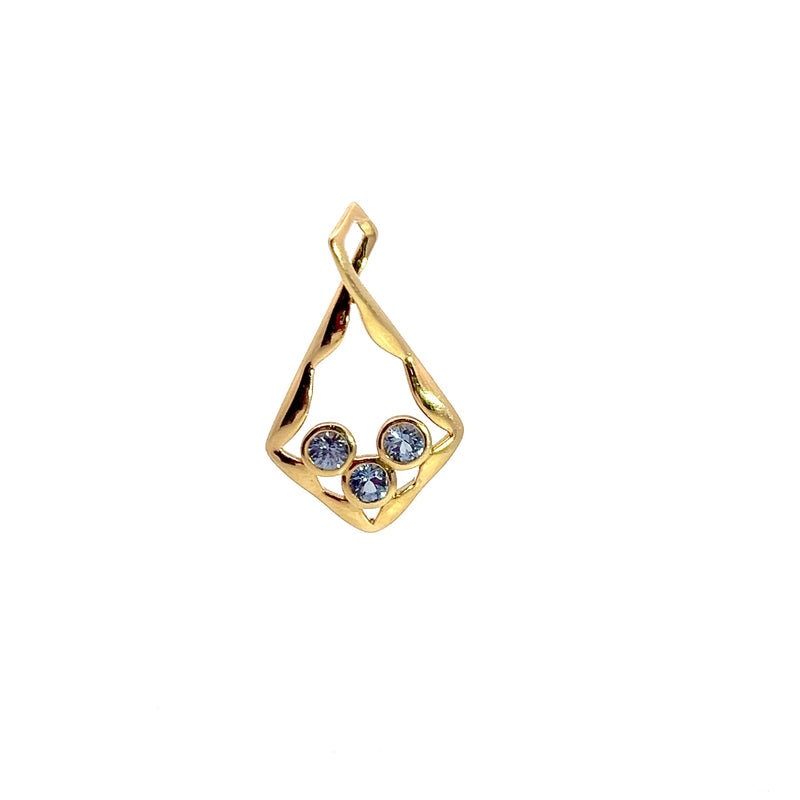 14K YG Sapphire Pendant