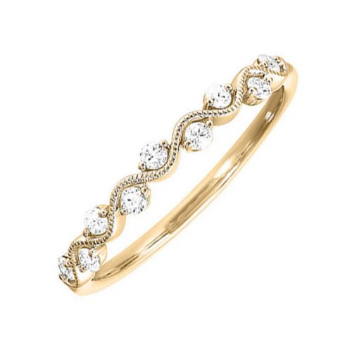 10K YG Stackable Diamond Band 0.17 CT TW