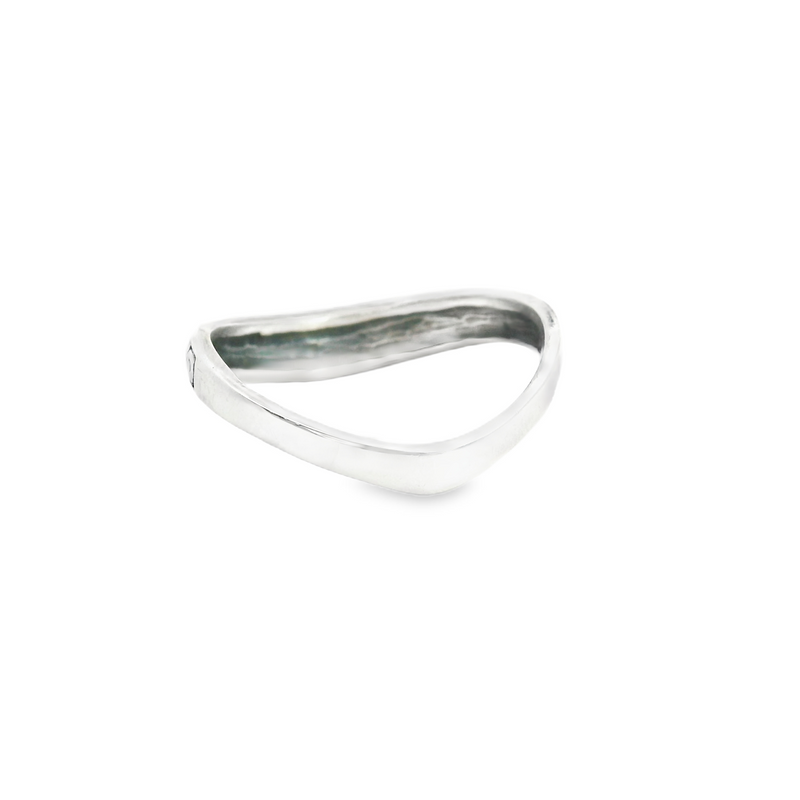 Sterling Silver Chevron Band with Antiquing
