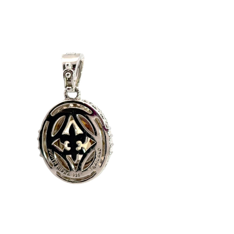 Judith Ripka Sterling Silver Citrine Pendant