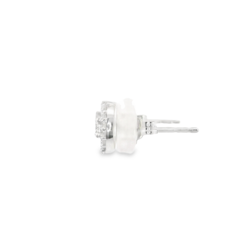 10K WG Oval Diamond Stud Earrings