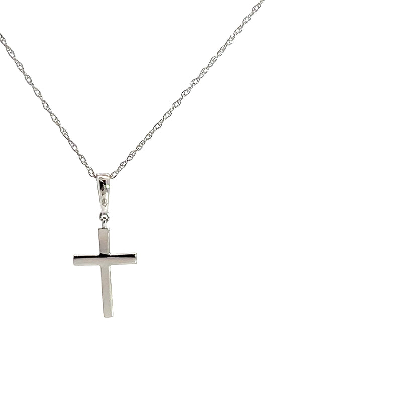 10K WG Diamond Cross Pendant