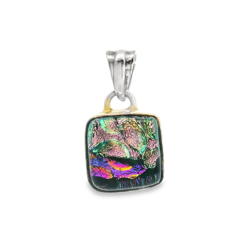 Sterling Silver Dichroic Glass Pendant