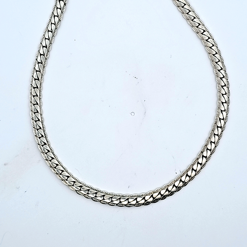 Sterling Silver Flat Curb Link Chain 20.5