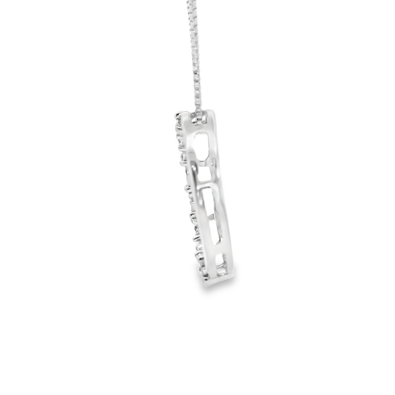 Sterling Silver Circle Diamond Pendant