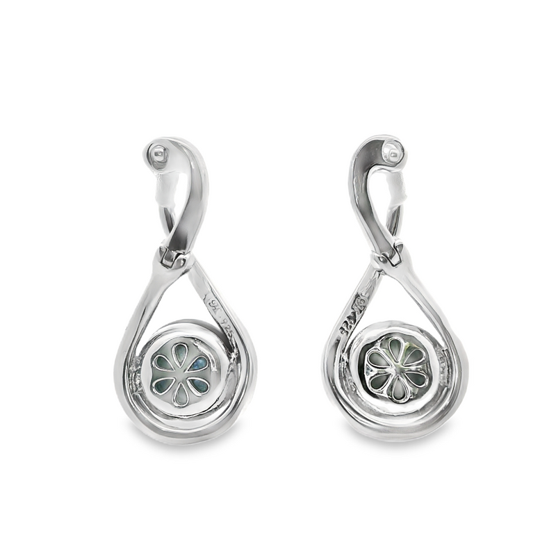 Sterling Silver Black Pearl Earrings