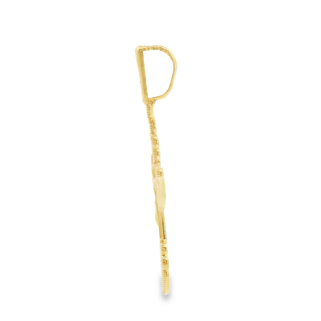 14K YG Filigree Detailed Cross