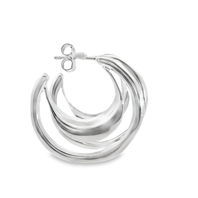 Sterling Silver Double Hoops