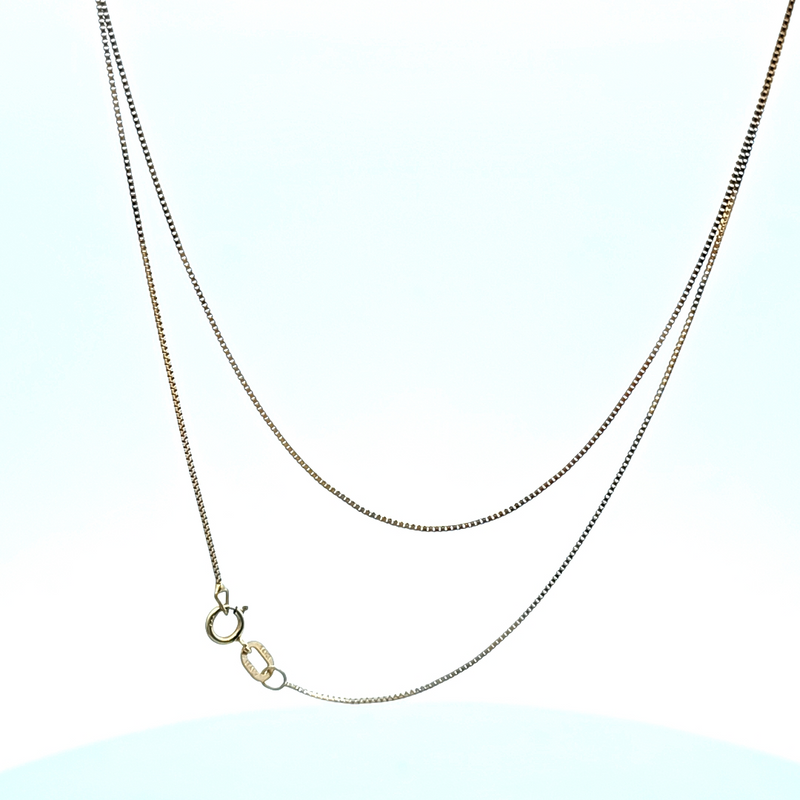 14K YG 17.5" Box Chain 0.60 mm