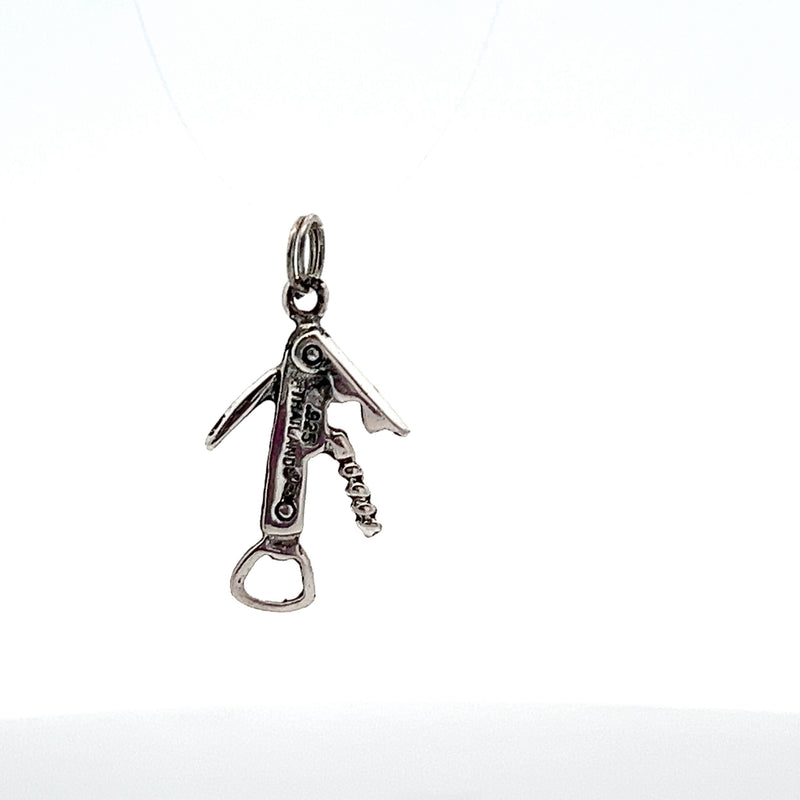 Sterling Silver Wine Opener Charm