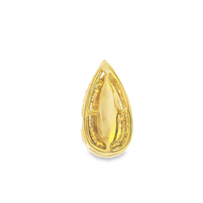 14K TT Indicolite Tourmaline & Diamond Pendant