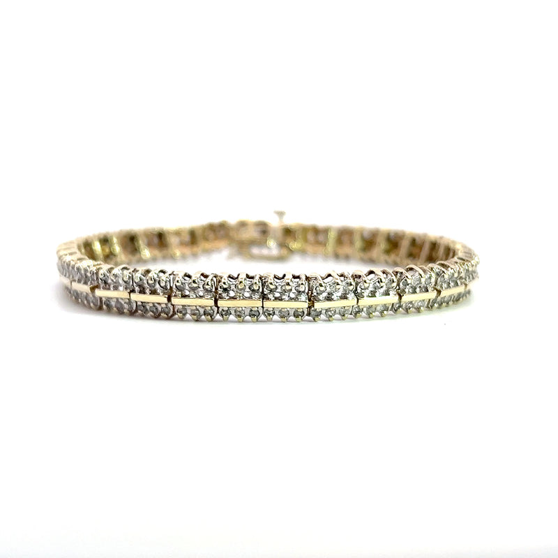 10K YG Diamond Tennis Bracelet 2.00 CT TW