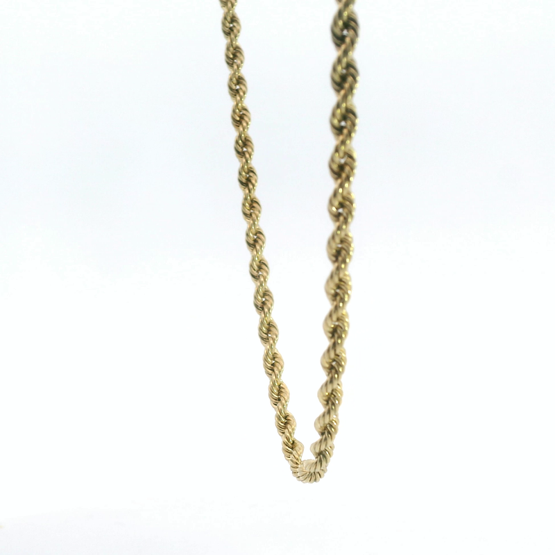 14K YG 18" Rope Chain