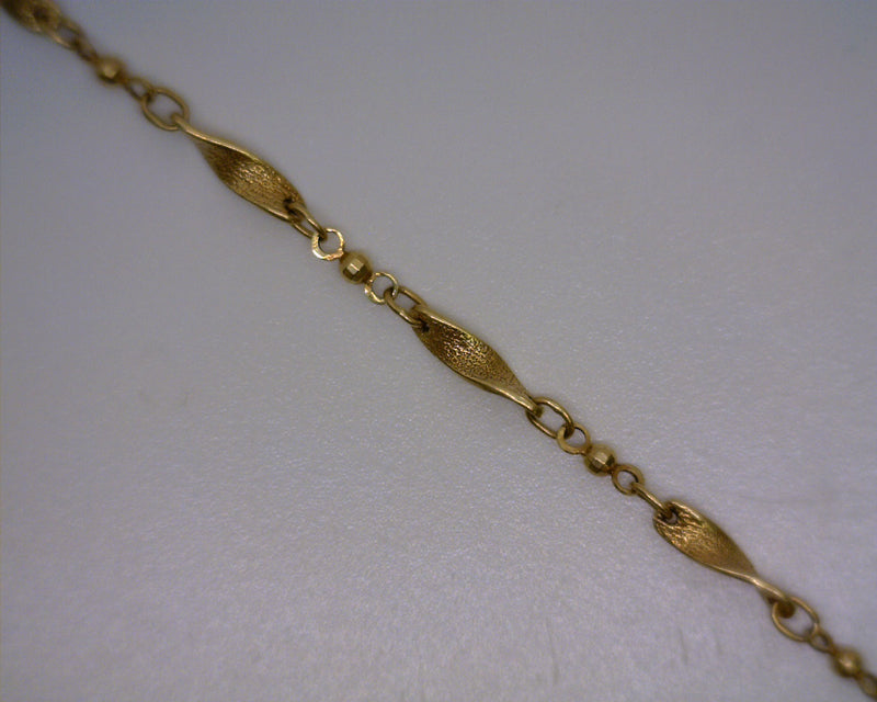 Estate 14K YG Anklet 9"