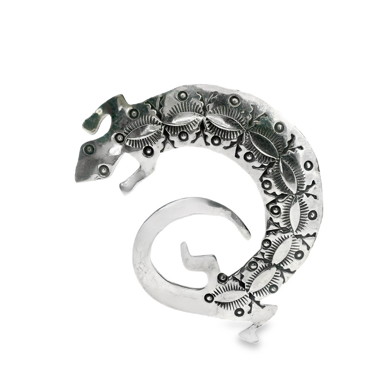 Sterling Silver Native American Lizard Pin