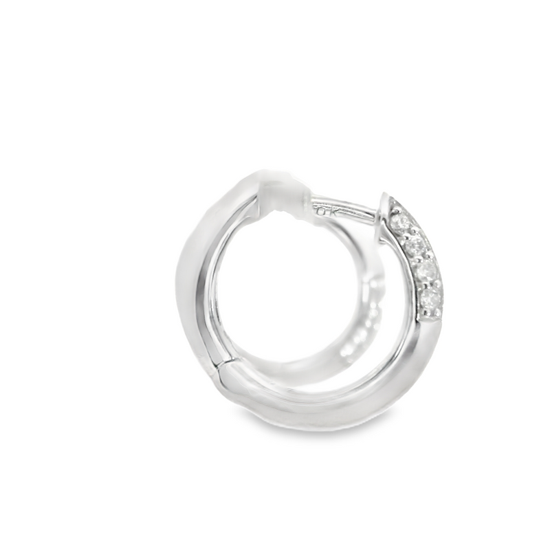 10K WG Diamond Hoop Earrings