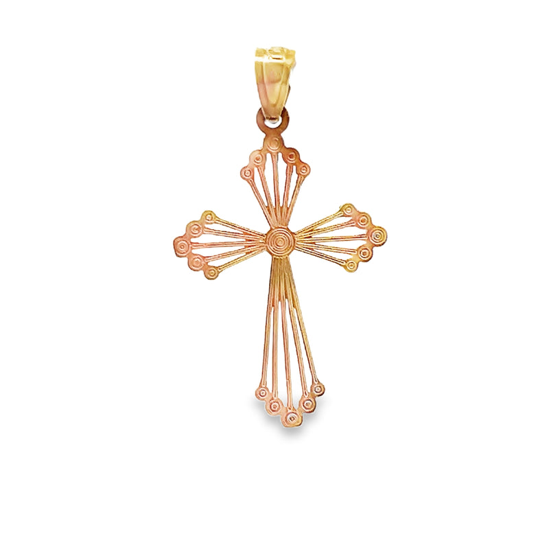 10K YG Diamond Cut Cross
