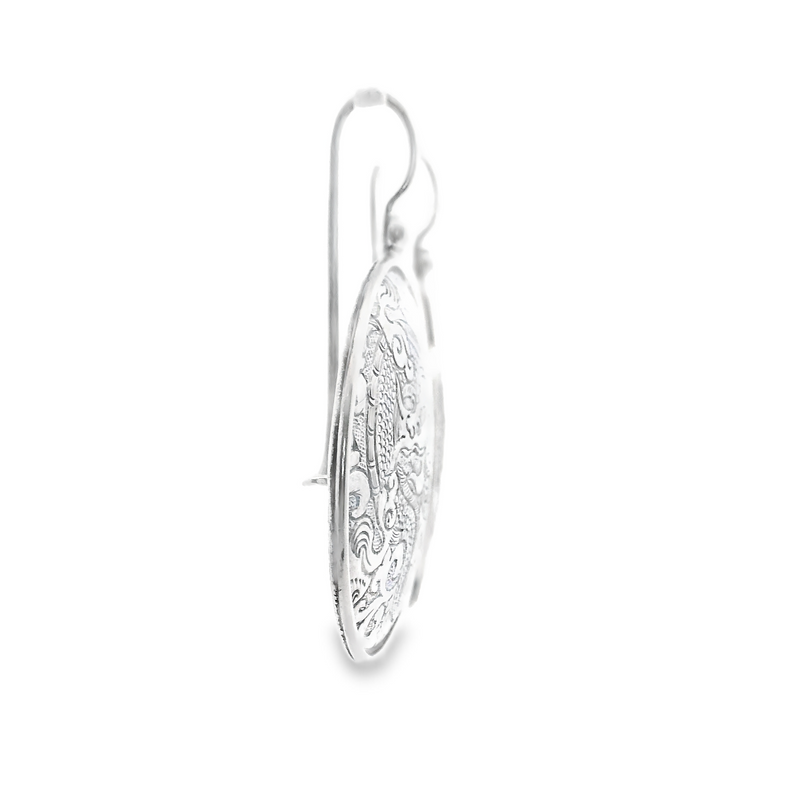 Silpada Etched Asian Dragon Earrings