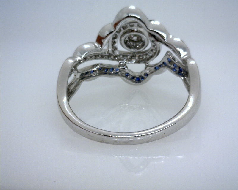 14K WG SAPPHIRE/DIAMOND RING