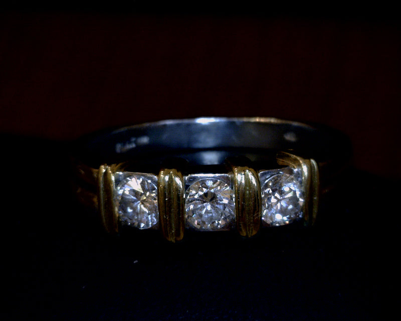 PLATINUM & 18K DIAMOND BAND