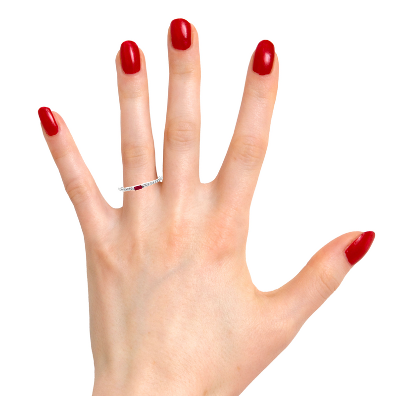 14K WG Stackable Band