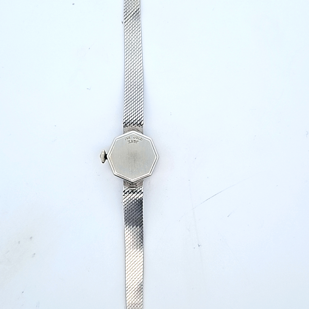 Vintage 14K WG & Diamond Longines & Wittnaur Watch