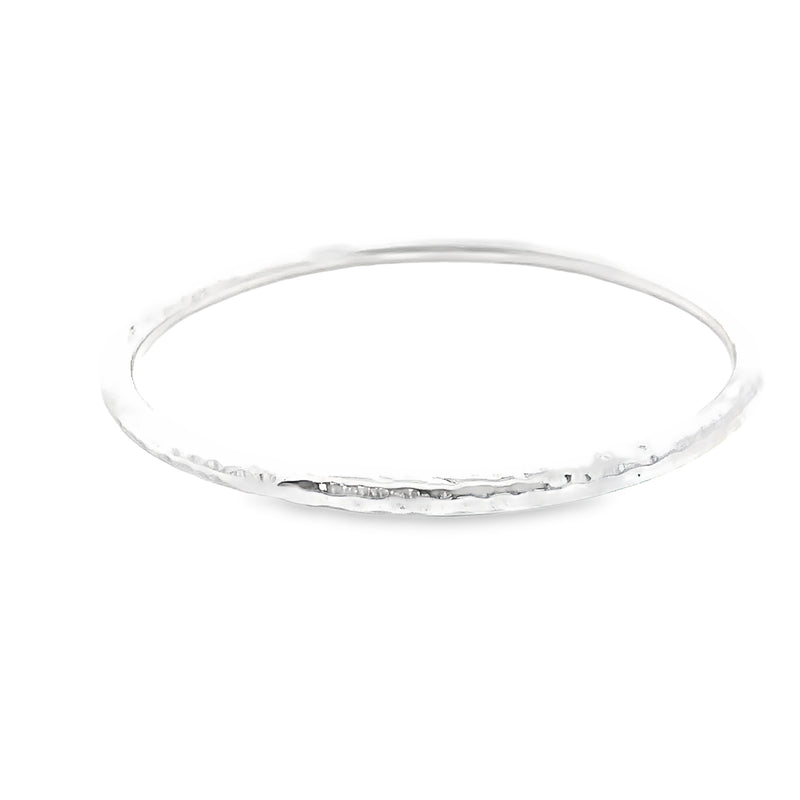 Sterling Silver Hammered Bangle Bracelet