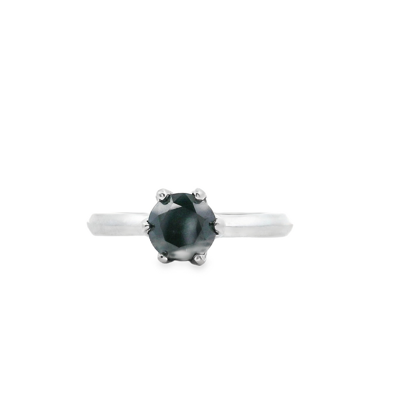 Sterling Silver Sapphire Solitaire Ring