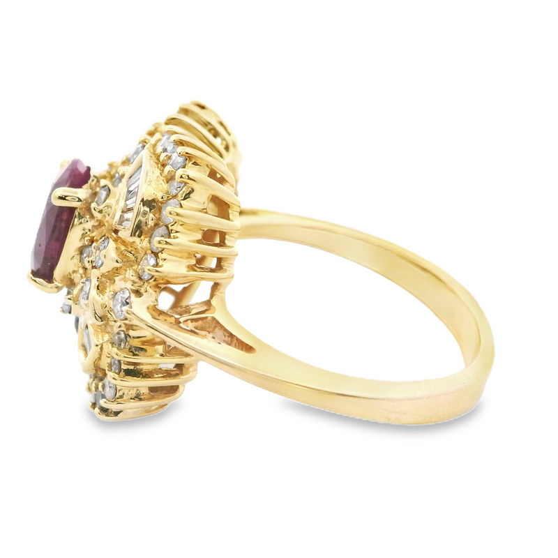 Effy 14K YG Ruby & Diamond Ring